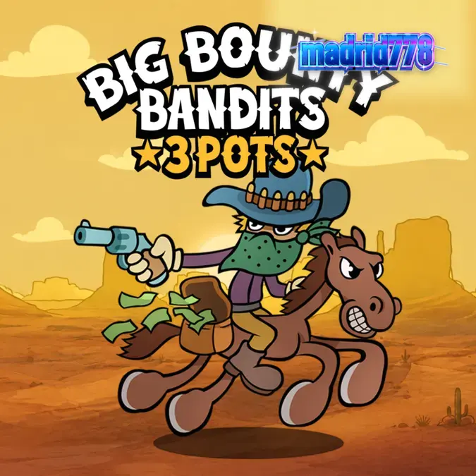 Tampilan visual slot Big Bounty Bandits 3 Pots dengan tema Wild West